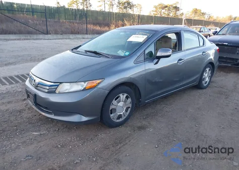 2012 Honda Civic Hybrid from USA, damaged, VIN JHMFB4F27CS011265